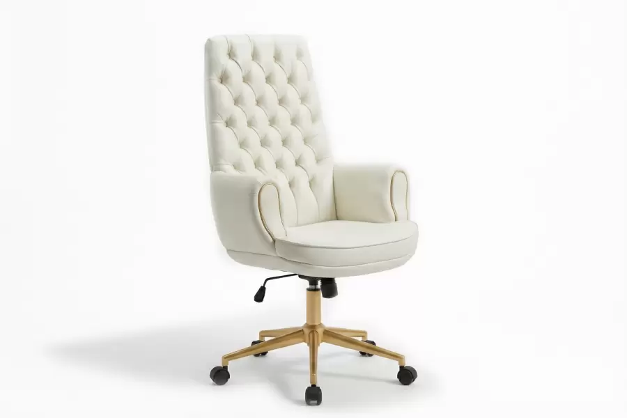 Addison Chair - custom tufted high back chair on a swivel base