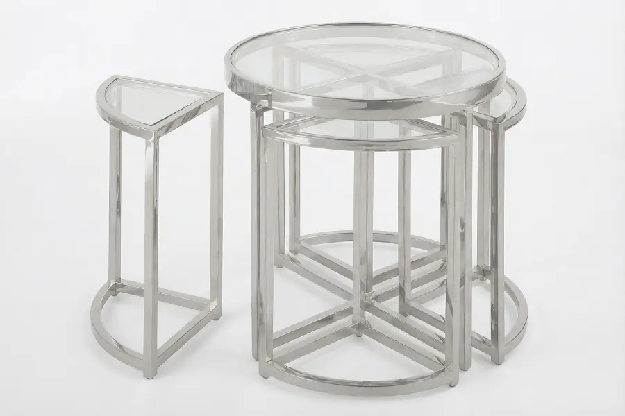 Ainslie Round Nesting Table - Ainslie Round Nesting Table — Modern Versatile Accent