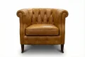 Thumbnail Image - custom tufted tub chair with legs and casters