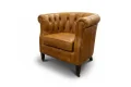 Thumbnail Image - custom tufted tub chair with legs and casters
