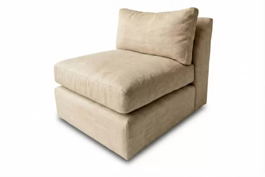 Cape May Chair - Custom armless chair with a recessed swivel base