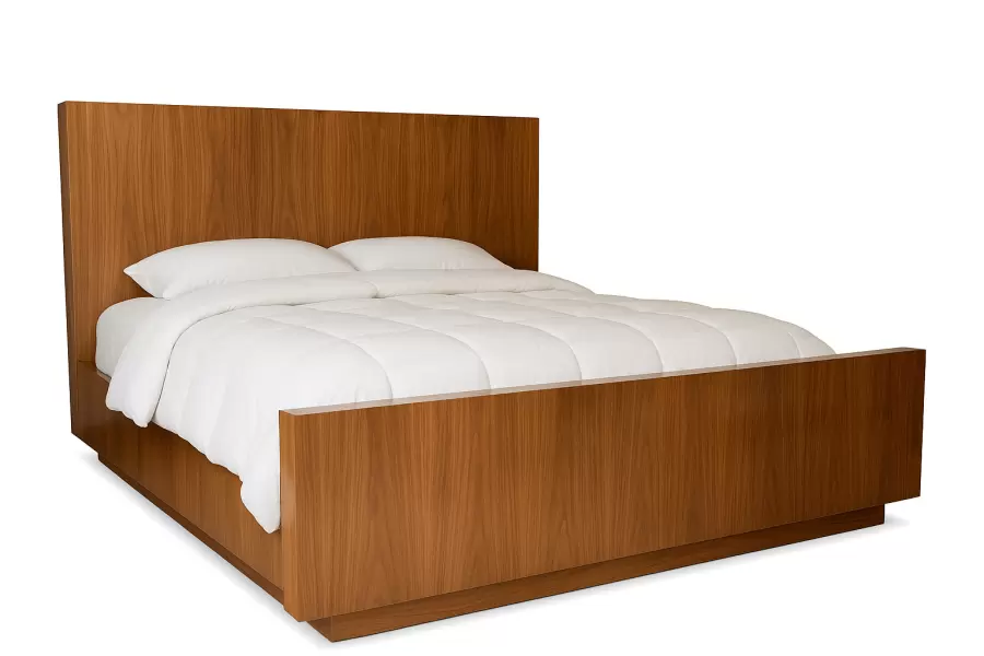Clinton Bed - Wood Headboard - Clinton Bed with Wood Headboard – Custom Wood Frame Bed