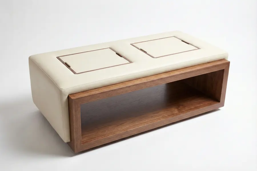 Corbin Ottoman Table - Corbin Bespoke Ottoman Table with Trays