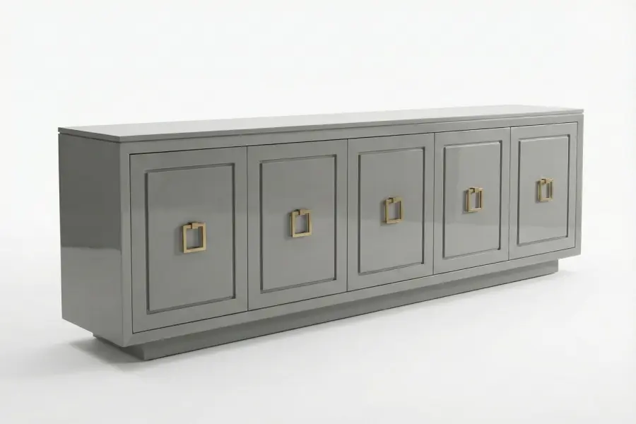 Credenza Grigia - Credenza Grigia — Custom Grey Lacquered Storage