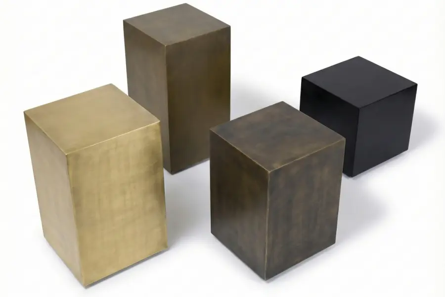 Cubist Plinth Table - Cubist Plinth Tables — Minimal Metal Design