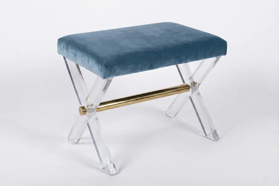 Degraw Ottoman Stool - Degraw Bespoke Acrylic Frame Stool