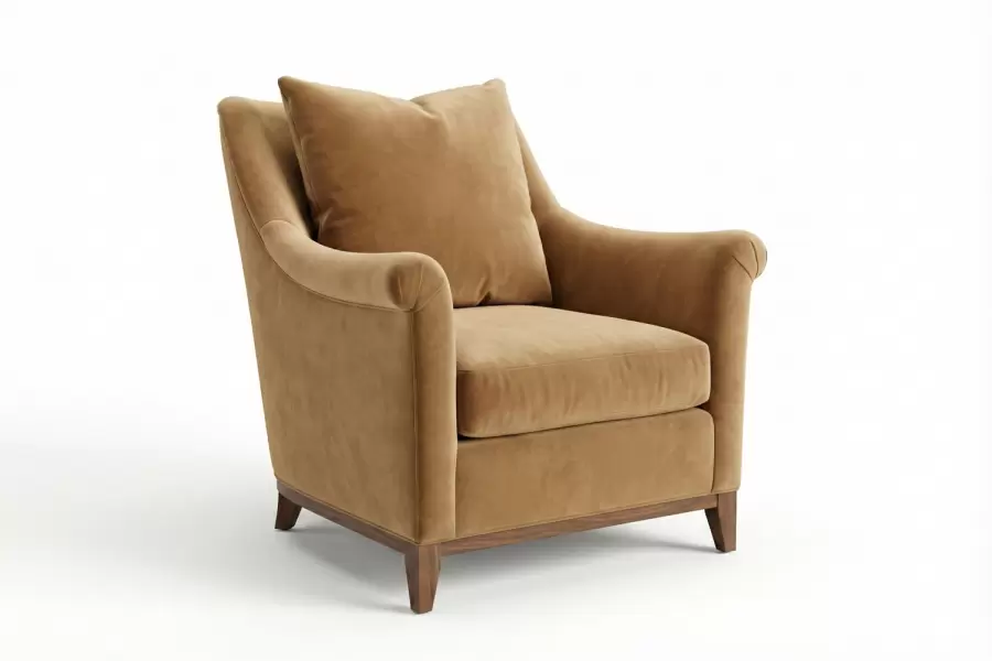 Devoe Chair - Devoe Chair- Classic custom upholstered chair 
