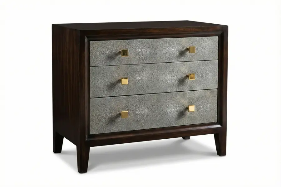 Ellingron Chest Of Drawers - Ellington Nightstand — Custom Leather & Walnut