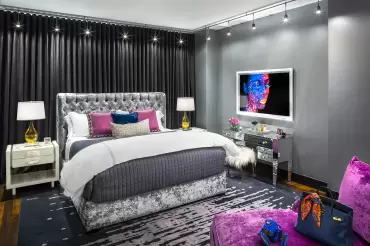 A truly striking bespoke version of our Oliver bed by Rona Landman