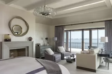 The bartell chairs act as anchors and wonderful seating to enjoy the amazing waterviews.