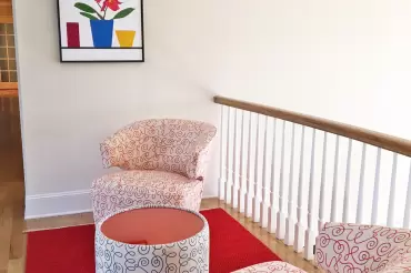 Featuring a custom Vine ottoman table. A simple, practical and elegant solution that can complement any sophisticated interior space.