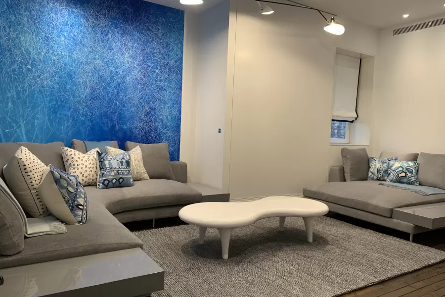 Always a treat to discover how creative designers develope pieces to fit complicated and unique spaces using our Bespoke furniture.