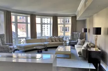 Curviliner sofa for the curvilinear room. One of the infinite ways to test Bespoke\'s capabilities to get the job done! to u