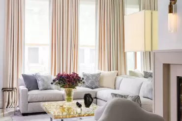 A roundabout is a perfect piece to anchor a room while providing extra seating. A great way to also devide a long and narrow seating area.