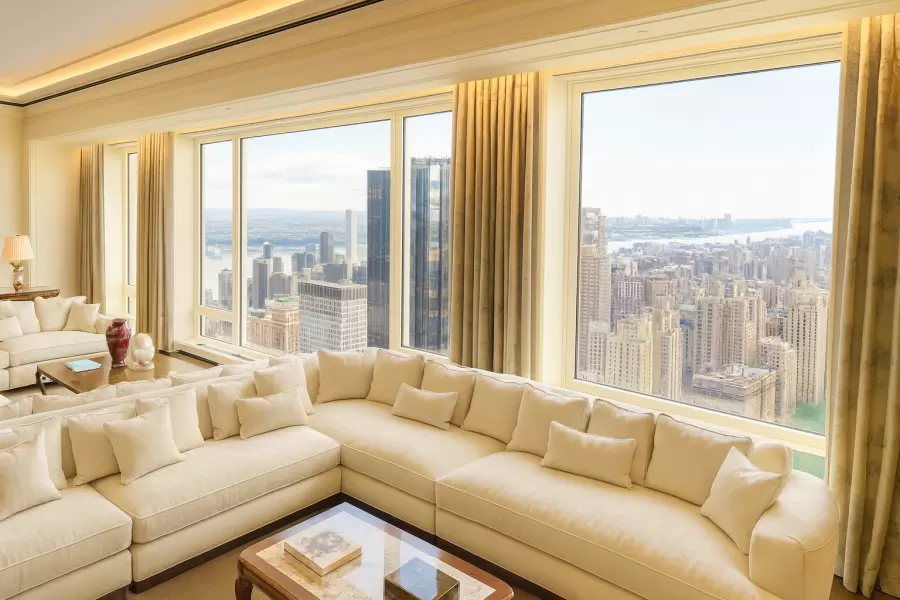 Our custom sectional to enjoy these beautiful views! What a treat!