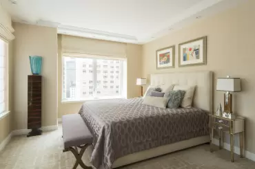 The classic square tufted Jefferson bed. Here custome mde without the foot-board