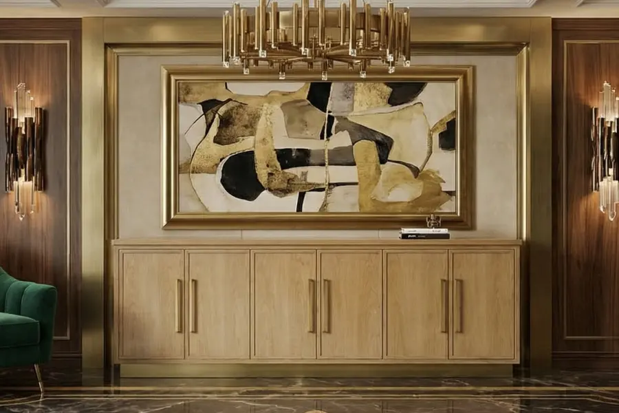 Rovere Credenza in elegant room setting