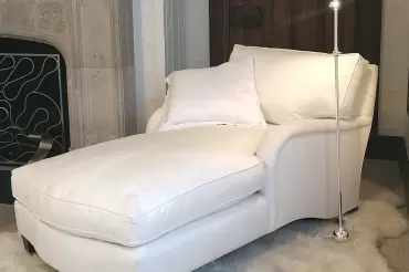 Our Bridgewater arm style St. Marks chaise,always elegant and sophisticated. 