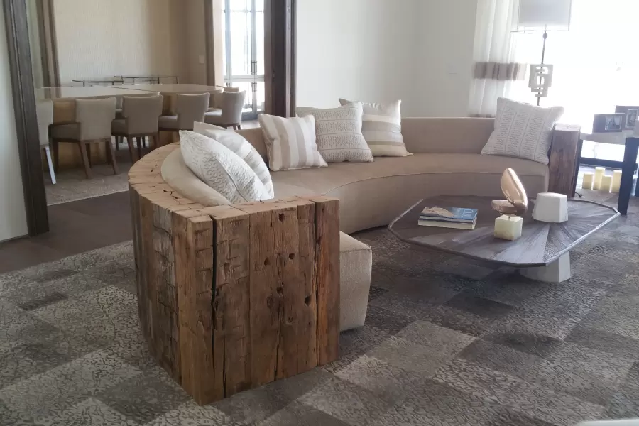 Built with reclamed elm timber, this sofa is a showstopper! 