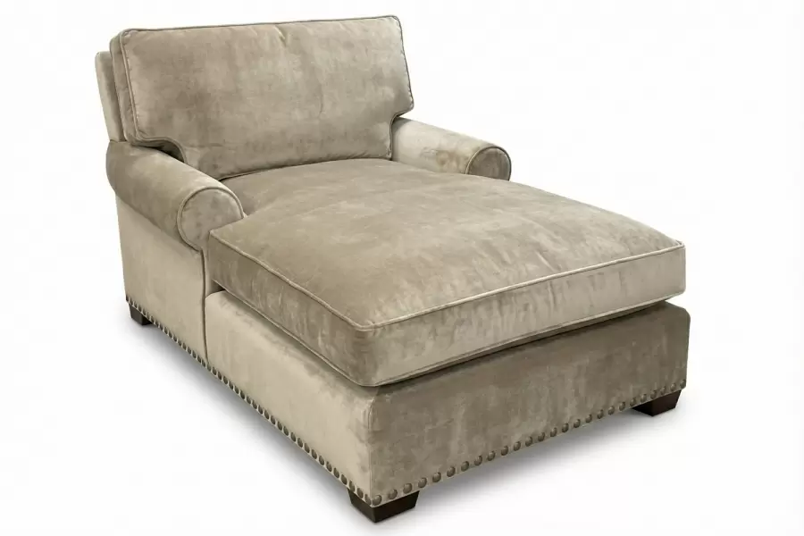 Gansevoort Chaise - Gansevoort Chaise- Custom Rolled‑Arm Chaise