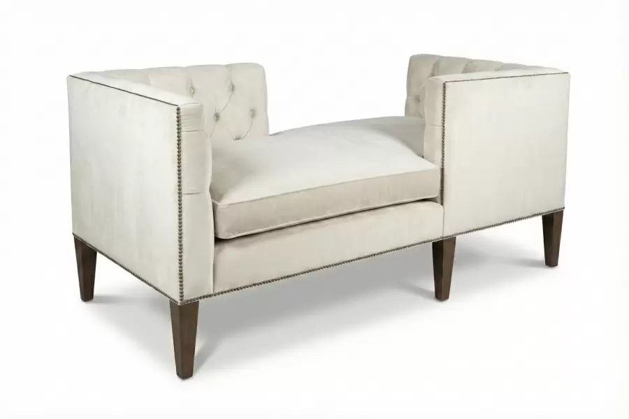 Monroe Tet A Tet Day Bed - Bespoke High Arm Upholstered Daybed 