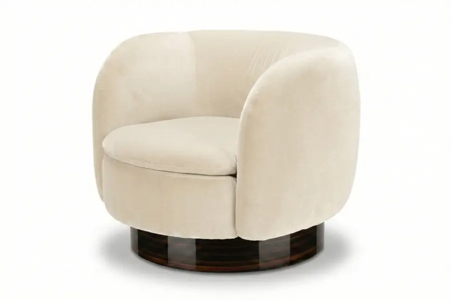 Orvieto Chair - Orvieto Sculpted Barrel Swivel Chair