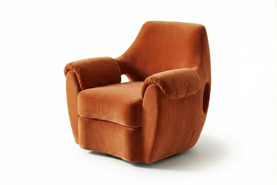 Spello Chair - Spello Sculptural Swivel Club Chair