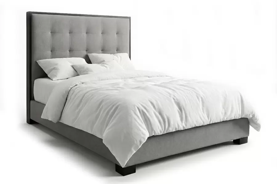 Stanhope Bed - Stanhope Bed — Tufted Elegance with Architectural Detail
