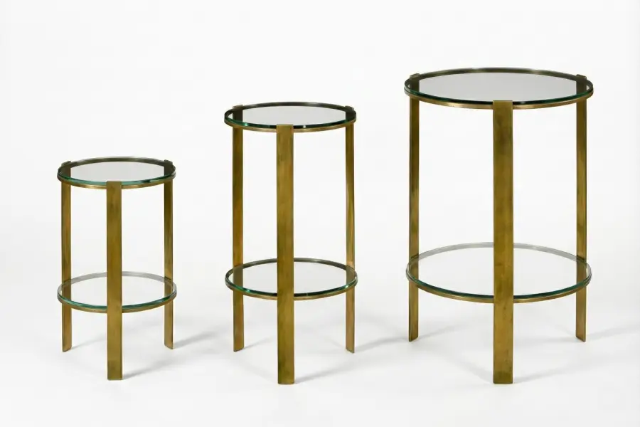 Sutton Side Table - Sutton Side Table — Custom Glass & Metal