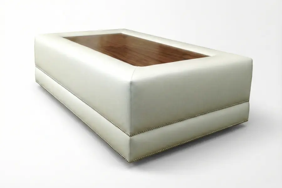 Varick Ottoman - Varick Bespoke Wood-Top Ottoman