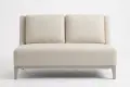 Thumbnail Image - Custom tight seat loveseat with tapered wood legs and rail