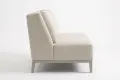Thumbnail Image - Custom tight seat loveseat with tapered wood legs and rail