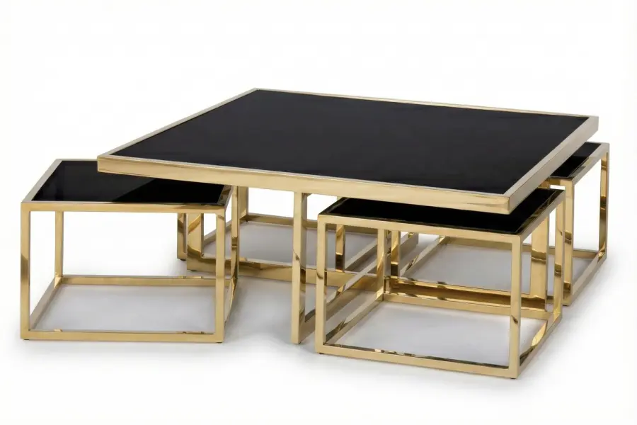 Yellowstone Square Nesting Table - Yellowstone Nesting Tables — Custom Glass Set